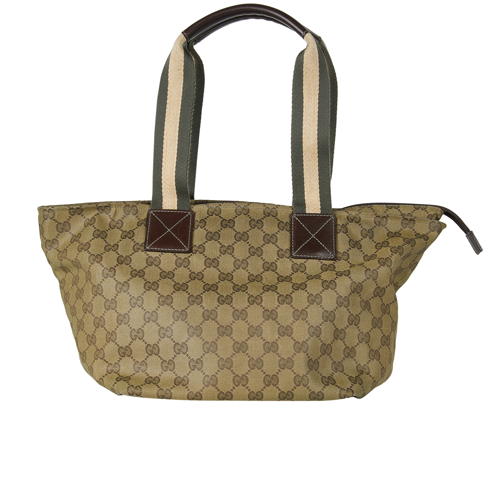 GG Tote, &pound;280, Handbags, Green, Canvas, Back view